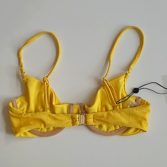 Fella Yellow Citrus Tile Brad Bikini Top - Picture 2 of 7